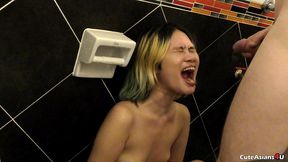 asian wants pee, cum and a big cock!