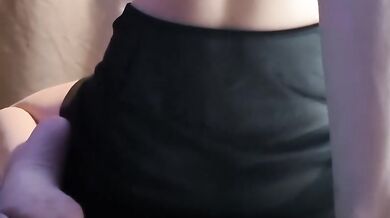 Riding Dildo Reverse Cowgirl Close Up On Tray