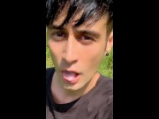 Chewing and swallowing ex - boyfriend cum ( solo cum eating after BJ vid )
