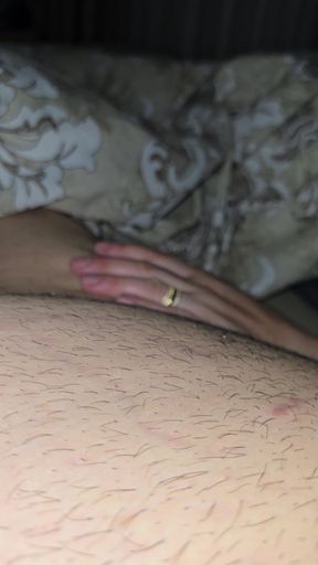 Will step mom hand slip into step son dick or not