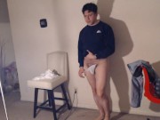 A Casual Jock Blue Sweater & Boner Jerk Kind of Day!