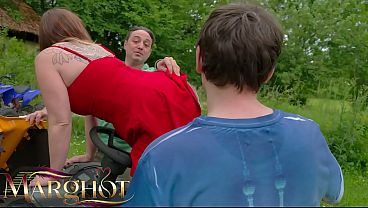 Tractor Won&rsquo_t Start So Husband &amp_ Lover Fuck Me Hard in the Garden &ndash_ Pussy, Ass &amp_ Big Facial Finish