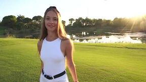 Young perky chick want be dicked hard after golf