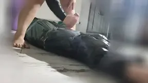 Busty wife with big butt tied up and fucked by her husband