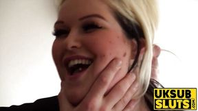 Submissive babe obeys maledom's rough desires