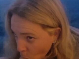 Blonde slut pov BlowJob on A Cruise Ship