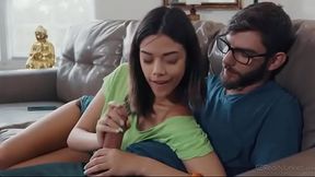 Famillystrock  .My inexperienced young neighbor should taste my cock