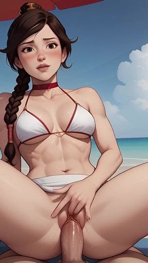 Tai Lee Has Sex with Avatar on the Beach