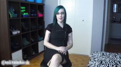 Bimbo sissy takes anal fisting instructions from dominant woman