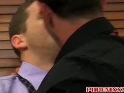 Mike Manchester and Tony Hunter enjoying anal in the office