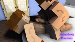 Late Game Night With The Boys - Minecraft Gay Sex Animation