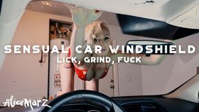 Sensual Car Windshield Lick Grind Fuck