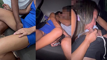 Aventura da Belinha em dose dupla: recebeu em casa e tomou leitinho na boca depois pro desconhecido que acertou o desafio da Hotwife na Live dentro do carro