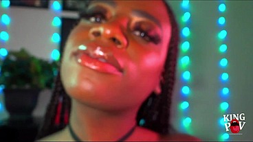Big Booty Kaiya Rose Show Off Her Dick Sucking Lips POV