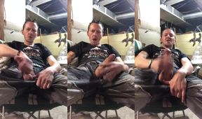 Beermunkie tattooed white boy HARD DICK solo jerk off session cumshot gay punk porn