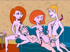 Famous toons double penetration orgy