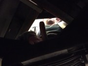 Almost Caught! Handsfree Cumshot at Work