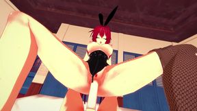 rias gremory sexy rabbit costume fucked pov - dxd - part 2