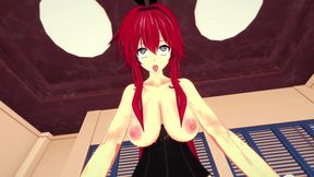 rias gremory sexy rabbit costume fucked pov - dxd - part 2