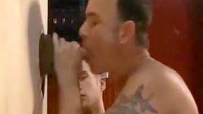 man sets up a gloryhole