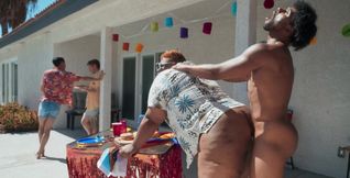 Black hunk ass fucks fat male and comes in his big booty