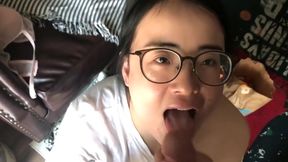 hot teen 18+ chinese girl exchange student slut gives blowjob to foreigner