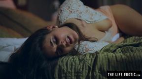 ”Puffy nippled milf masturbating really hard”