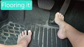 Driving Barefoot White Toes Chat