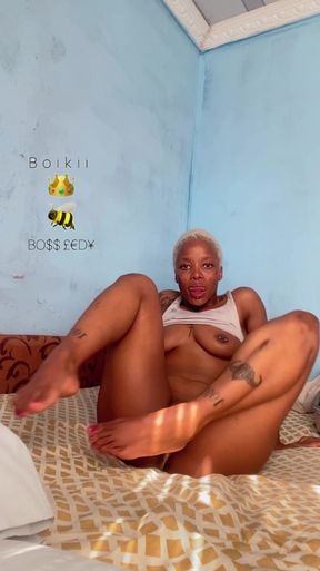 Ebony Girl Playing with Her Self