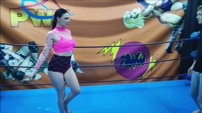 40 y o fem wrestler vs 20 y o guy (shorter version)