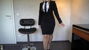 your naughty business bitch is undressing and dressing her sexy business suit for you - business-bitch