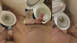 Peter Bony pours milk on my sausage while pissing and cums hard!