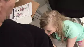 Hot blonde doctor transforms routine checkup into intense doggy style fuck session