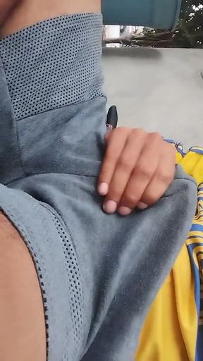 Man Gets Hot and Masturbates Under His Clothes