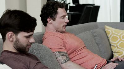 Dalton Briggs & Markie More are wanking off and fucking on the couch