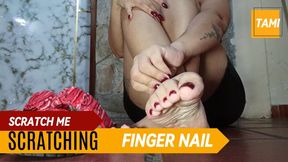 What a perfect sound she makes when she uses her long nails to scratch her feet (4)