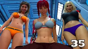 Curvy Teens Wage Wild Card War with Massive Alien Rods in Cosmic Strip Poker