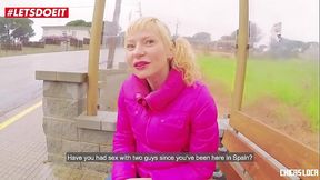 LETSDOEIT - Amateur Milf Accepts To Fuck Two Strangers For Money