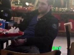 Str8 catching guy scratching his nuts