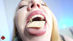 Not too Salty! ASMR Cracker Crackle Lip Lipstick POV