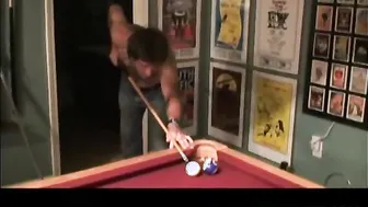 Mature Amateur Bear Troy Jerks Off by the Pool Table