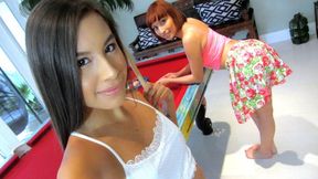 Two Babes Play Strip Pool