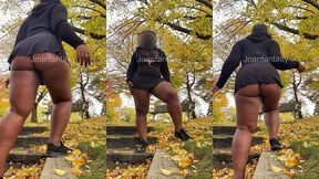 showing off my outfit outdoors