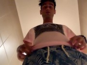 Piss on you at the public toilet POV
