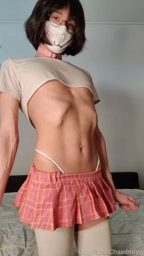 Cute Big Dick Femboy Top Jerks Off