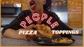 People Pizza Toppings: SPLIT TONGUE GIANTESS GULPS SHRUNKEN MEN IN 4K