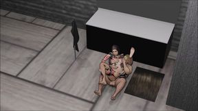 Cockizilla Stories Part 5- Hot Tattooed Woman with Phat Tits and Ass Loves Fucking in the Bathroom( Bella Cream and Davon)
