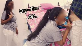 Sri Lankan stepmom seduces and gives blowjob with big boobs