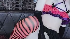 Spanking My Wet Panties and My Pussy without Them
