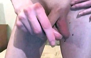 Hot little tranny plays with her cock